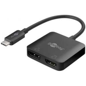 GOOBAY αντάπτορας USB-C σε DisplayPort & HDMI 60172, 4K, μαύρος 60172.( 3 άτοκες δόσεις.)