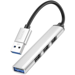 Hub USB Hoco HB26 USB3.0+ 3xUSB2.0 Ασημί.