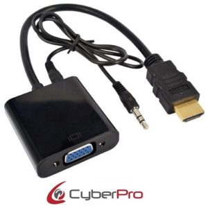 CyberPro CP-HV10 Converter HDMI to VGA +audio (μαύρο)