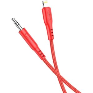 Καλώδιο σύνδεσης Ήχου Hoco UPA18 Braided Lightning Αρσενικό σε 3.5mm Αρσενικό Κόκκινο 1m.