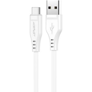 Καλώδιο σύνδεσης Acefast C3-04 USB-A σε USB-C Braided 3A 1.2m Λευκό.