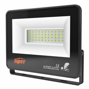 LIPER LED προβολέας LPFL-20BS01 20W, 4000K, 1650lm, IP66, 220V, μαύρος LPFL-20BS01.