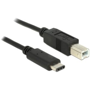 DELOCK καλώδιο USB-C σε USB Type B 83328, 0.5m, μαύρο 83328.