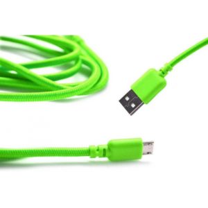 Καλώδιο σύνδεσης Κορδόνι Ancus USB σε Micro USB με Ενισχυμένες Επαφές Πράσινο.