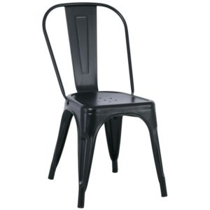 RELIX Καρέκλα, Μέταλλο Βαφή Μαύρo 44x49x84cm Ε5191,1W.