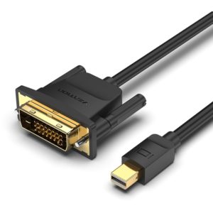 VENTION Mini DisplayPort Male to DVI-D (24+1) Male Cable 2M Black (HFFBH).