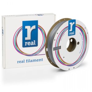 REAL PLA Satin 3D Printer Filament - Satin Silver - spool of 0.05Kg - 1.75mm (REFPLASATINSILVER500MM175).