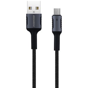 ROCKROSE καλώδιο USB σε Micro USB Armour AM, 2.4A 12W, 1m, μαύρο-μπλε RRCS06M.