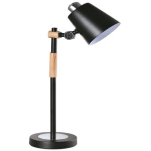Home Lighting YQ-25110 SAM BLACK METAL-WOOD TABLE LAMP 77-4495( 3 άτοκες δόσεις.)