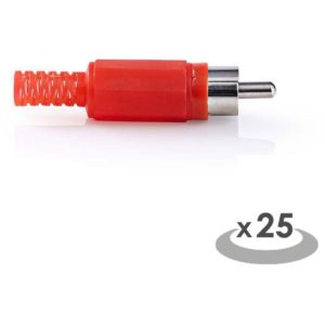 NEDIS CAVC24905RD RCA Connector RCA Male 25 pieces Red NEDIS.