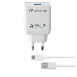 CELLULAR LINE 303906 ACHSMKIT15WTYCW Charger Kit Samsung 15W Type-C White ACHSMKIT15WTYCW