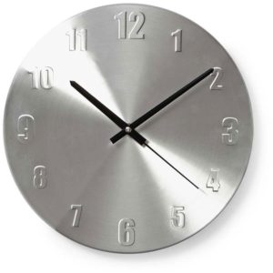 NEDIS CLWA009MT30 Circular Wall Clock, 30 cm Diameter, Aluminium NEDIS.