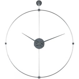 ArteLibre Ρολόι Τοίχου Ασημί Μέταλλο 60.5x69x4cm.( 3 άτοκες δόσεις.)