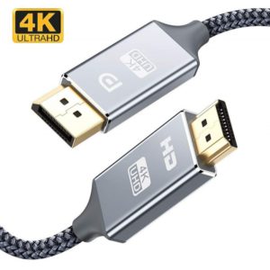 POWERTECH καλώδιο DisplayPort σε HDMI CAB-DP033, 4K, copper, 5m, γκρι CAB-DP033.