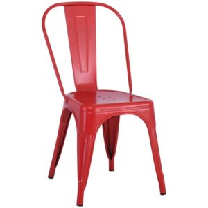 RELIX Καρέκλα, Μέταλλο Βαφή Κόκκινο Matte 44x49x84cm Ε5191,2MW.