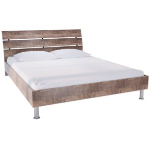 ArteLibre Κρεβάτι ΡΟΞΑΝΗ Μοριοσανίδα Grange Oak 164.2x204.2x80cm.( 3 άτοκες δόσεις.)