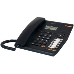 Σταθερό Ψηφιακό Τηλέφωνο Alcatel Temporis 580 Μαύρο, με Οθόνη, Ανοιχτή Ακρόαση και Υποδοχή Σύνδεσης Ακουστικού Κεφαλής (RJ9).( 3 άτοκες δόσεις.)