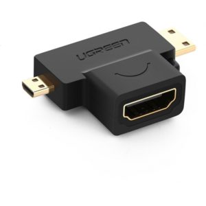 Ugreen Αντάπτορας micro HDMI / mini HDMI male - HDMI female Μαύρο 20144-ugreen.