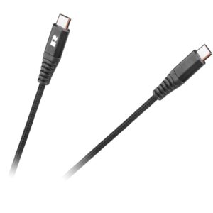 Καλώδιο USB type C 1m M/M REBEL μαύρο RB-6003-100-B