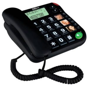 Σταθερό Ψηφιακό Τηλέφωνο Maxcom KXT480 Μαύρο με Οθόνη, Ένδειξη Εισερχόμενης Κλήσης Led και Μεγάλα Πλήκτρα.