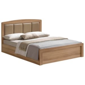 CALIBER Κρεβάτι Διπλό, για Στρώμα 160x200cm, Απόχρωση Sonoma Oak 168x210x100cm Ε7386.( 3 άτοκες δόσεις.)
