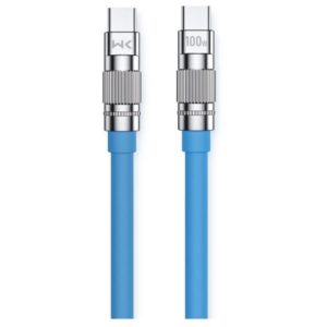 Charging Cable WK 100W TYPE-C/TYPE-C Blue 1m WDC-188 6A