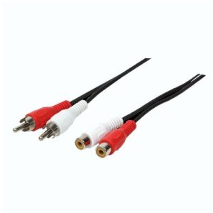 Cable Audio 2xRCA M/F 5m Logilink CA1037