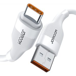 JOYROOM καλώδιο USB σε USB-C S-1060M12, 6A, 1m, λευκό S-1060M12C-WH.