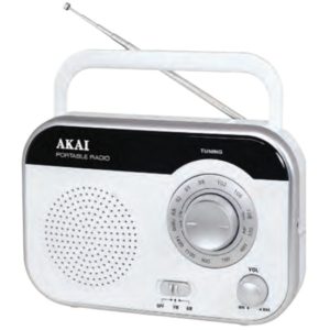 Akai PR003A-410W Φορητό αναλογικό ραδιόφωνο με είσοδο ακουστικών 1 W.( 3 άτοκες δόσεις.)