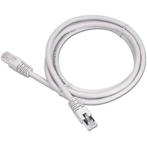 CABLEXPERT CAT5 UTP CABLE PATCH CORD MOLDED STRAIN RELIEF 50u PLUGS GREY 1M PP12-1M