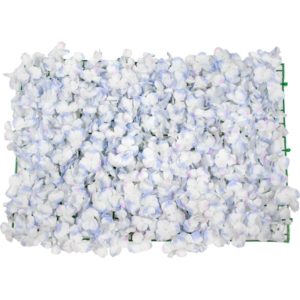 GloboStar 78321 Συνθετικό Πάνελ Λουλουδιών - Κάθετος Κήπος Άγρια Ορτανσία Γαλάζιο/Λευκό Μ60 x Υ40 x Π5cm.