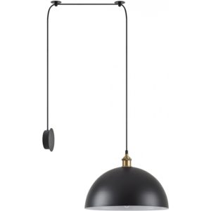 Home Lighting SE21-BR-10-BL1W-MS40 MAGNUM Bronze Metal Wall Lamp with Black Fabric Cable and Metal Shade 77-8884( 3 άτοκες δόσεις.)