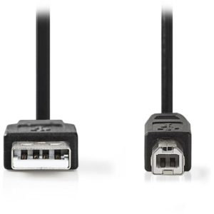 NEDIS CCGP60100BK20 USB 2.0 Cable A Male-B Male,2.0 m Black NEDIS.