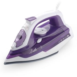 LIFE SILKY PURPLE 2400W STEAM IRON WITH CERAMIC SOLEPLATE, PURPLE COLOR LIFE.