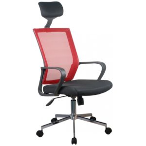 ArteLibre Καρέκλα Γραφείου ΦΟΙΒΗ Κόκκινο/Μαύρο Mesh 58x59x116-124.5cm.( 3 άτοκες δόσεις.)