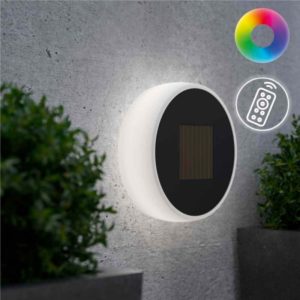 123LED Solar Wall Lamp Eclipse 20 Multicolor Anthracite (LDR09028).