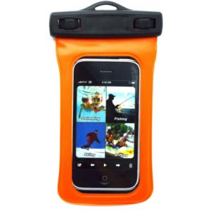 Θήκη Αδιάβροχη Ancus για Apple iPhone 6 Plus/Note 4/Note 5 και Ηλεκτρονικών Συσκευών Πορτοκαλί με Κορδόνι Μεταφοράς.