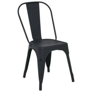RELIX Καρέκλα, Μέταλλο Βαφή Μαύρο Extra Matte 44x49x84cm Ε5191,1ΜW.
