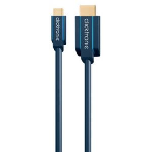 CLICKTRONIC καλώδιο HDMI σε USB Type-C 44930, 4K/60Hz, 3m, μπλε 44930.