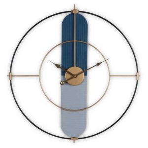 ArteLibre Ρολόι Τοίχου Χρυσό/Μπλε Μέταλλο/MDF 57x60x4.5cm.( 3 άτοκες δόσεις.)