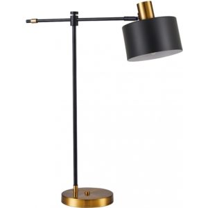 Home Lighting SE21-GM-36-MS1 ADEPT TABLE LAMP Gold Matt and Black Metal Table Lamp Black Metal Shade+ 77-8341( 3 άτοκες δόσεις.)