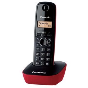 Ασύρματο Ψηφιακό Τηλέφωνο Panasonic KX-TG1611GRR Μαύρο-Κόκκινο.