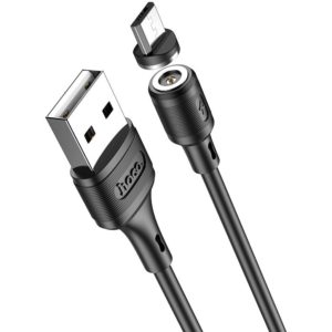 Καλώδιο σύνδεσης Hoco X52 Sereno USB σε Micro-USB 2.4A με Μαγνητικό Αποσπώμενο Βύσμα Μαύρο 1m.