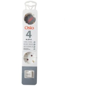Osio OPS-2004 Πολύπριζο 4 θέσεων με παιδική προστασία, διακόπτη και καλώδιο 1.5 m.
