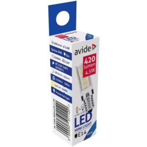 Avide LED 4.5W JD E14 220° Ψυχρό 6400K.