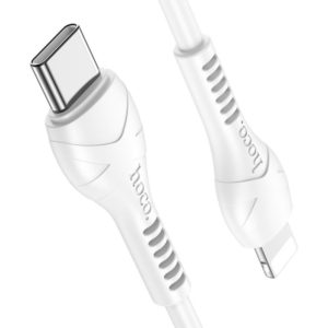 Καλώδιο σύνδεσης Hoco X55 Trendy USB-C σε Lightning 3.0A PD 20W με Δυνατότητα Ταχείας Φόρτισης Λευκό 1m.