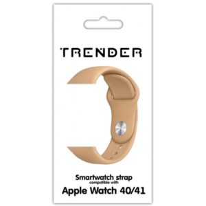 Ανταλλακτικό Λουράκι Trender TR-ASL41BW Σιλικόνης για Apple Watch 40/41mm Καφέ.