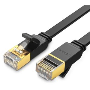 Ugreen Ethernet patchcord flat cable RJ45 Cat 7 STP LAN 10 Gbps 1.5 m black (NW106 11276).