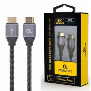 CABLEXPERT HIGH SPEED HDMI 4K CABLE WITH ETHERNET PREMIUM SERIES 1M CCBP-HDMI-1M
