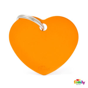 Ταυτότητα My Family Basic σε Σχήμα Καρδιάς, Πορτοκαλί - Large